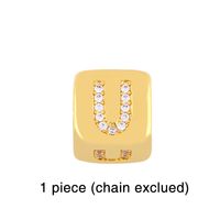 Fashion Letter Copper 18k Gold Plated Artificial Gemstones Bracelets In Bulk sku image 21