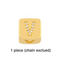 Fashion Letter Copper 18k Gold Plated Artificial Gemstones Bracelets In Bulk sku image 22