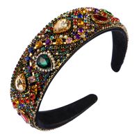 Fashion Simple Wide-brimmed Rhinestone Headband Super Flash Personality Ladies Street Shot High-end Exquisite Hair Accessories Wholesale Nihaojewelry sku image 1