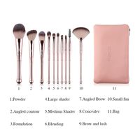 10 Pieces Crown Handle Makeup Brushes Artificial Fiber Portable Beginner Brushes Wholesale Nihaojewelry main image 3