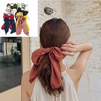 Korean Fashion Best-selling Section Bow Ribbon Streamer Hair Ring High-end Little Fairy Tie Hair Rubber Band Ladies Wind Hair Accessories Wholesale Nihaojewelry main image 1