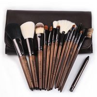 Makeup Brush Set 15 Pieces Black Walnut Wood Handle Nylon Hair Makeup Set Wholesale Nihaojewelry sku image 2