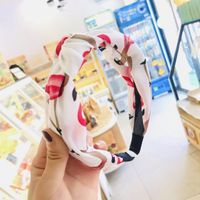 Wide-brimmed Fabric Knotted Hair Hoop Korean Simple Toothed Non-slip Hairpin Wild Wave Dot Hair Accessories Ladies Wholesale Nihaojewelry sku image 1