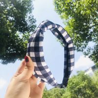 Wide-brimmed Fabric Knotted Hair Hoop Korean Simple Toothed Non-slip Hairpin Wild Wave Dot Hair Accessories Ladies Wholesale Nihaojewelry sku image 29