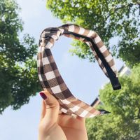 Wide-brimmed Fabric Knotted Hair Hoop Korean Simple Toothed Non-slip Hairpin Wild Wave Dot Hair Accessories Ladies Wholesale Nihaojewelry sku image 31