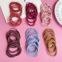 Korean Fashion New Three-in-one Bottoming Hair Ring Hair Rope Wind Simple High Elasticity Tie Hair Rubber Band Head Rope Wholesale Nihaojewelry main image 3