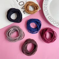 Korean Fashion New Three-in-one Bottoming Hair Ring Hair Rope Wind Simple High Elasticity Tie Hair Rubber Band Head Rope Wholesale Nihaojewelry main image 5