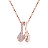 Fork And Spoon Necklace Clavicle Chain Niche Light Luxury Jewelry Wholesale Nihaojewelry main image 1