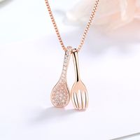 Fork And Spoon Necklace Clavicle Chain Niche Light Luxury Jewelry Wholesale Nihaojewelry main image 4