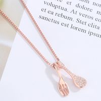 Fork And Spoon Necklace Clavicle Chain Niche Light Luxury Jewelry Wholesale Nihaojewelry main image 5