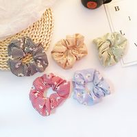 Fresh Plaid Small Daisy Hair Ring Sweet Ball Head  Hair Rope Simple Rubber Band Tie Head Rope Wholesale Nihaojewelry main image 4