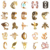 Wholesale Jewelry Retro Geometric Artificial Gemstones Plating Earrings main image 6