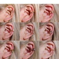 Ear Cuff Retro C-shaped Ear Clip Leaf Ear Bone Clip Cartilage U-shaped Earrings Wholesale Nihaojewelry main image 1