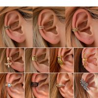 Europäische Und Amerikanische Ohrringe Ohne Ohrringe, Einfache Retro-c-förmige Ohrringe, Personal Isierte Blätter, Ohrringe, Knorpel, U-förmige Ohrringe main image 3