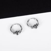 Korea Beaded Stainless Steel Earrings Student Fashion Wild Earrings Jewelry Wholesale Nihaojewelry main image 5