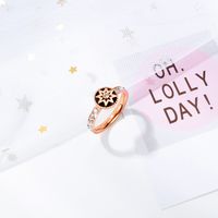 Korean Fashion Wild Personality Octagonal Zircon Stainless Steel Ring Design Ring Student Ring Wholesale Nihaojewelry main image 3