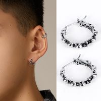 Explosion Jewelry Earrings Exaggerated Retro Men's Stainless Steel Skull Geometric Earrings Jewelry Wholesale Nihaojewelry main image 6