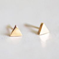 Korean Fashion Popular Triangle Earrings Stainless Steel Gold-plated Earrings Wholesale Nihaojewelry main image 1