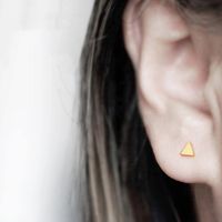 Mode Coréenne Populaire Triangle Boucles D'oreilles En Acier Inoxydable Plaqué Or Boucles D'oreilles En Gros Nihaojewelry main image 4