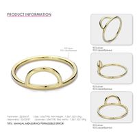Women's Geometric Ring 925 Silver Hollow Semicircle Ring Simple Jewelry Wholesale Nihaojewelry main image 4