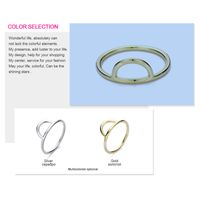 Women's Geometric Ring 925 Silver Hollow Semicircle Ring Simple Jewelry Wholesale Nihaojewelry main image 5