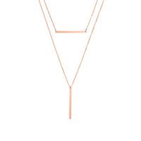 Jewelry Popular Elements Summer Double Stainless Steel Necklace Simple Clavicle Chain Distribution Wholesale Nihaojewelry main image 6
