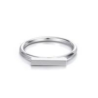 Emanco Einfache Edelstahl Ein-wort-ring Persönlichkeit Geometrischer Schmuck Ring Titan Stahl Ring Großhandel main image 6