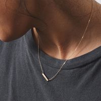 Jewelry Simple And Delicate Geometric Rectangular Pendant Stainless Steel Necklace Neck Chain Distribution Wholesale Nihaojewelry main image 1