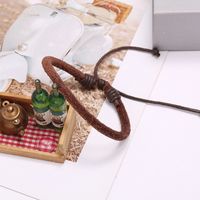 Accessories Simple Personality Retro Woven Cowhide Bracelet Niche Design Jewelry Adjustable Wholesale Nihaojewelry main image 4