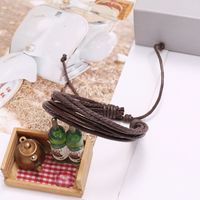 Korean Fashion Retro Simple Leather Bracelet Personality Multi-layer Knitted Accessories Wholesale Nihaojewelry main image 4