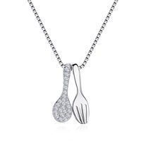 Fork And Spoon Necklace Clavicle Chain Niche Light Luxury Jewelry Wholesale Nihaojewelry sku image 2