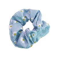 Plaid Frais Petite Marguerite Anneau De Cheveux Douce Boule Tête De Cheveux Corde Simple Bande De Caoutchouc Cravate Tête Corde En Gros Nihaojewelry sku image 6