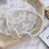 Korean Fashion Pearl Headband Simple Ladies Fashion Wild Hair Hole Bride Headband Headdress Wholesale Nihaojewelry sku image 1