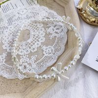 Korean Fashion Pearl Headband Simple Ladies Fashion Wild Hair Hole Bride Headband Headdress Wholesale Nihaojewelry sku image 3