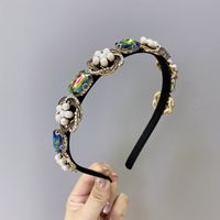 Europäisches Und Amerikanisches Barock-strass-stirnband Retro-schwerindustrie-legierung Perlen Kopfband Rutsch Fest sku image 3