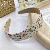 Retro Floral Plaid Hairband  South Korea Wild Fashion Pure Color Wash Face Wide-brimmed Headband Hair Cave Hair Accessories Hair Bundle Wholesale Nihaojewelry sku image 4