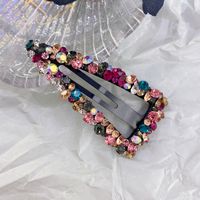 Korean Rhinestone Bb Hairpin No Trace Crystal Hollow Water Drop Square Triangle Super Flash Bangs Hairpin Hair Accessories Wholesale Nihaojewelry sku image 5