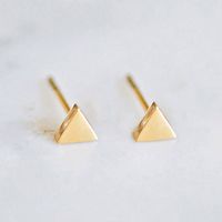 Korean Fashion Popular Triangle Earrings Stainless Steel Gold-plated Earrings Wholesale Nihaojewelry sku image 2