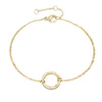 Stainless Steel Bracelet Fashion Simple Hollow Round Bracelet Gold Plated Jewelry Wholesale Nihaojewelry sku image 2