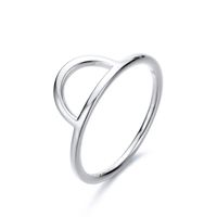 Women's Geometric Ring 925 Silver Hollow Semicircle Ring Simple Jewelry Wholesale Nihaojewelry sku image 1