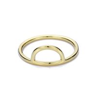 Women's Geometric Ring 925 Silver Hollow Semicircle Ring Simple Jewelry Wholesale Nihaojewelry sku image 4