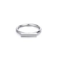 Emanco Einfache Edelstahl Ein-wort-ring Persönlichkeit Geometrischer Schmuck Ring Titan Stahl Ring Großhandel sku image 2