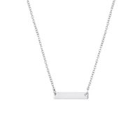 Jewelry Simple And Delicate Geometric Rectangular Pendant Stainless Steel Necklace Neck Chain Distribution Wholesale Nihaojewelry sku image 1