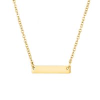 Bijoux Simple Et Délicat Géométrique Pendentif Rectangulaire Collier En Acier Inoxydable Chaîne De Cou Distribution En Gros Nihaojewelry sku image 2