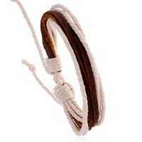 Accessories Simple Personality Retro Woven Cowhide Bracelet Niche Design Jewelry Adjustable Wholesale Nihaojewelry sku image 1
