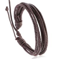 Korean Fashion Retro Simple Leather Bracelet Personality Multi-layer Knitted Accessories Wholesale Nihaojewelry sku image 1