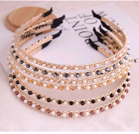 Korean Style Fashion Wild Simple And Delicate Crystal Pearl Personality Ladies Headband/hair Accessories Hairband Wholesale Niihaojewelry main image 2