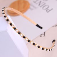 Korean Style Fashion Wild Simple And Delicate Crystal Pearl Personality Ladies Headband/hair Accessories Hairband Wholesale Niihaojewelry sku image 4