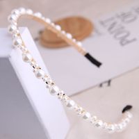 Korean Fashion All-match Simple And Delicate Messy Pearl Ms. Simple Headband Hair Accessories Hairband Wholesale Niihaojewelry sku image 1