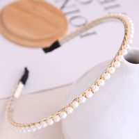 Style Coréen Mode Sauvage Simple Et Délicat Perle Dames Simple Bandeau Cheveux Accessoires Bandeau En Gros Niihaojewelry main image 1